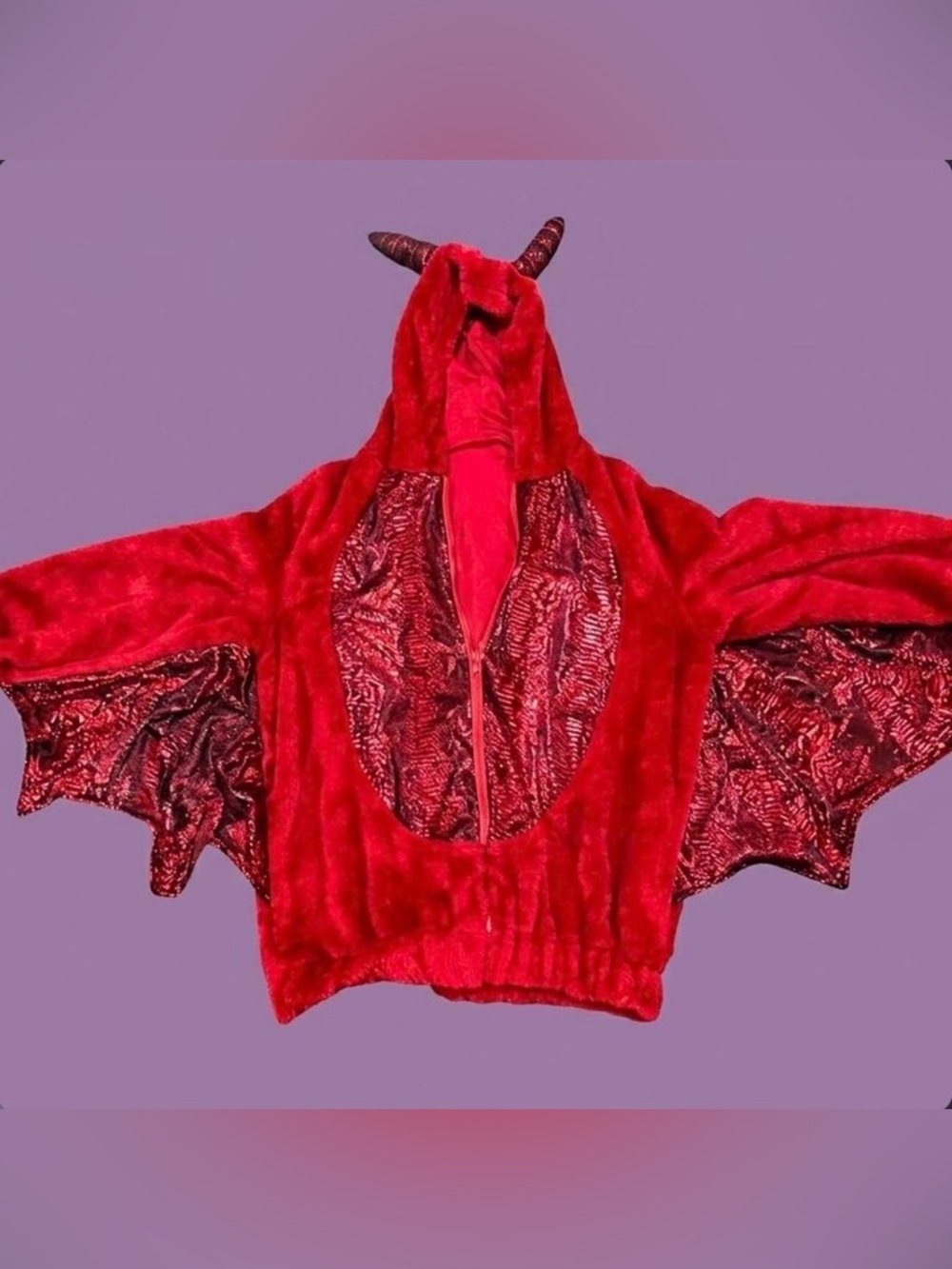 Trickz n Treatz x Dolls Kill - DRAGON FIRE FAUX FUR HOODIE